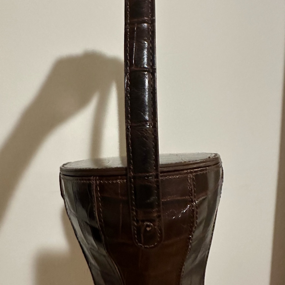 Staud Alice crocodile embossed handbag - Picture 9 of 14